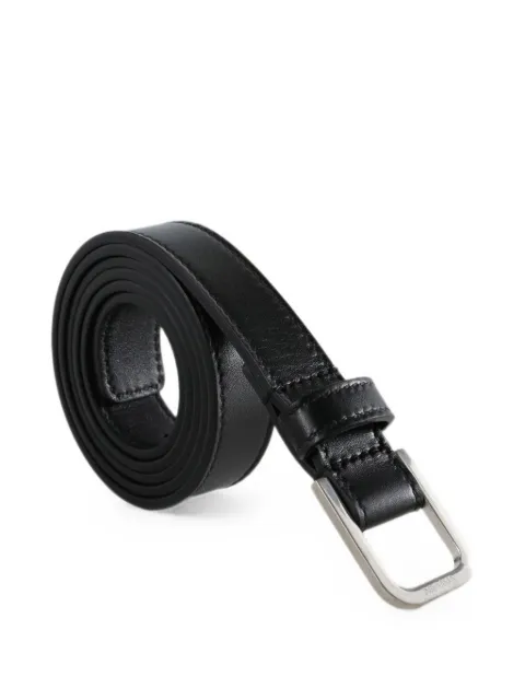 Saint Laurent minimal thin belt in smooth leather