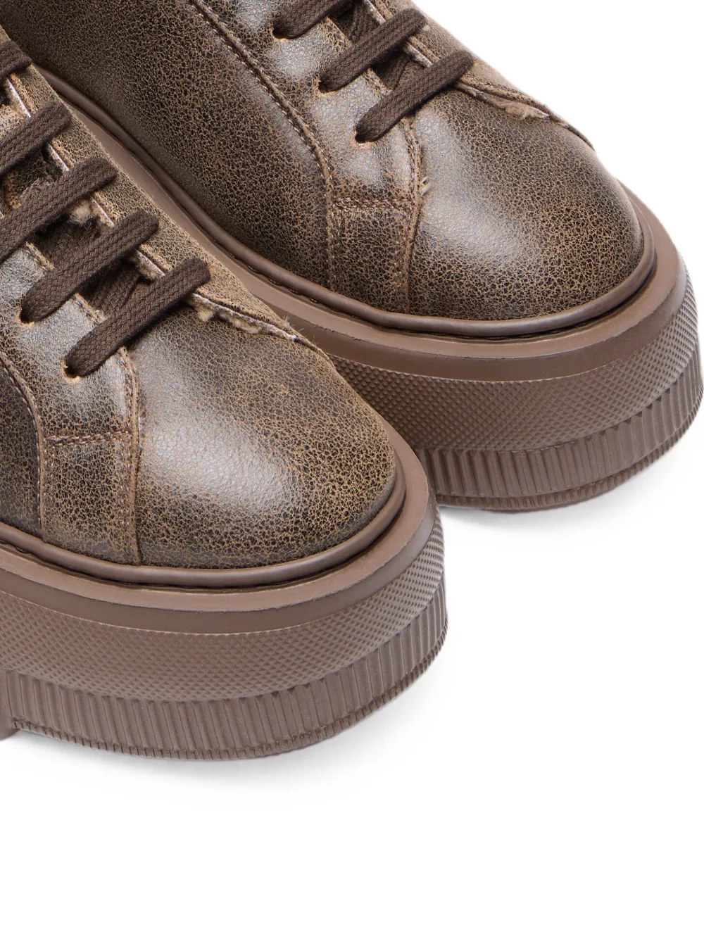 Casadei Nexus crack-effect sneakers Bruin