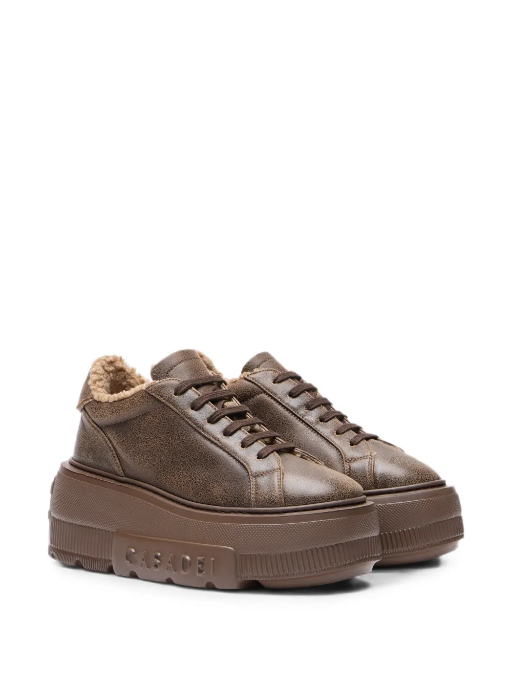 Casadei Nexus crack-effect sneakers Bruin