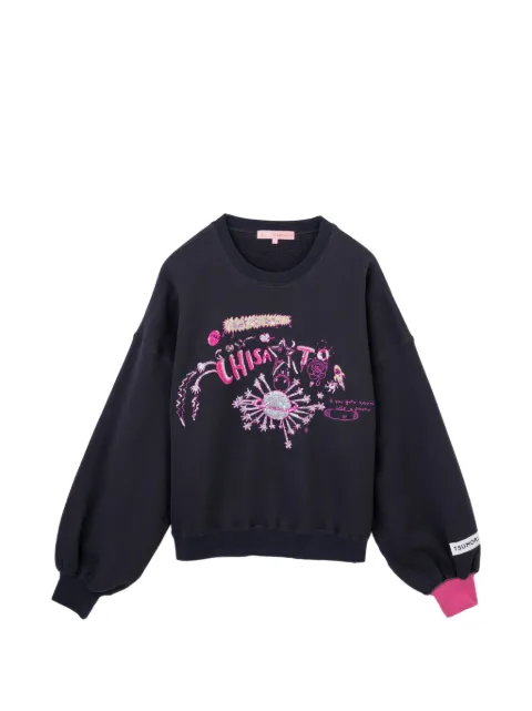 Tsumori Chisato embroidered balloon-sleeve sweater