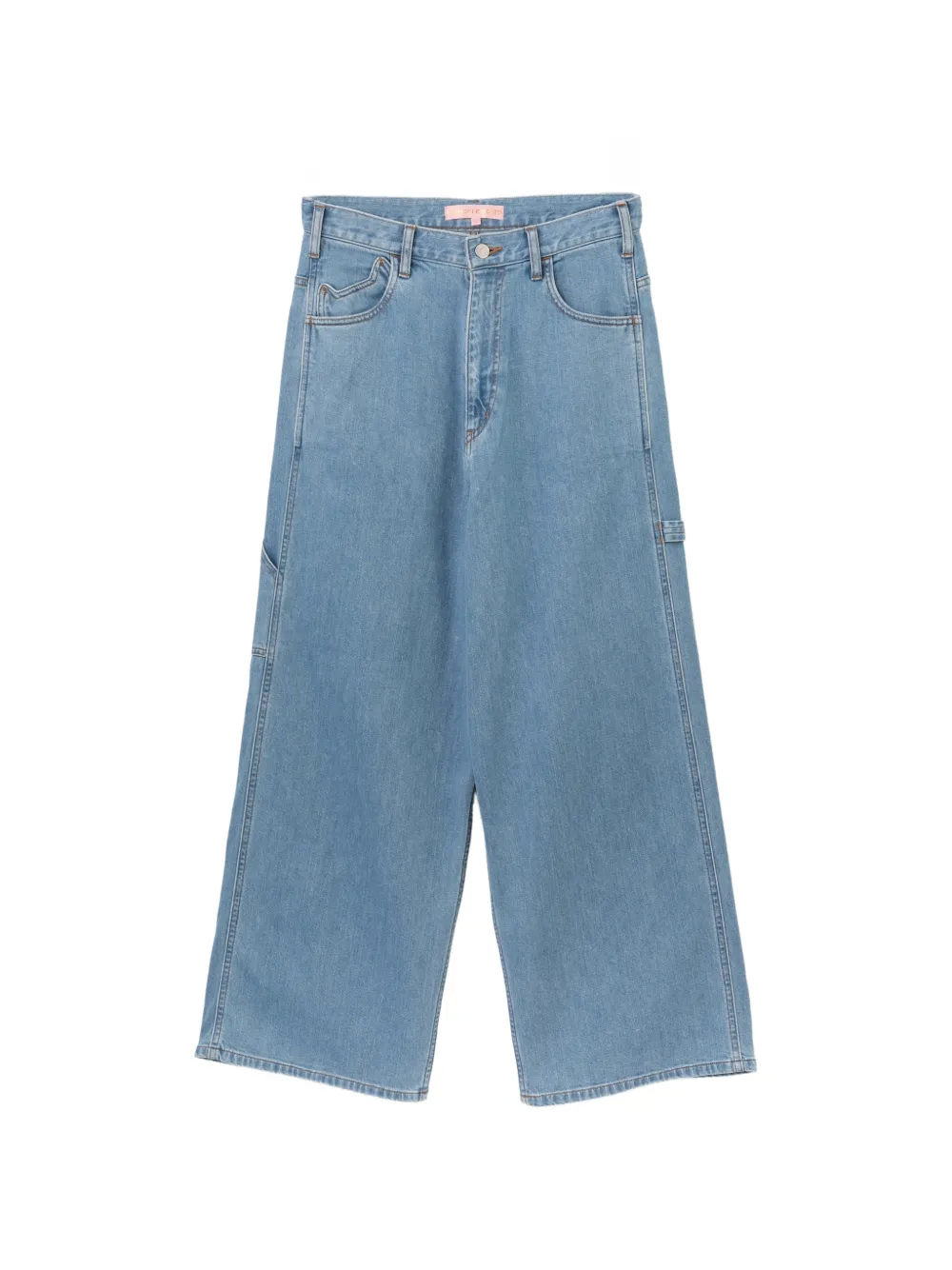 Tsumori Chisato jean ample à effet martelé - Bleu Tsumori Chisato jean ample à effet martelé - Bleu