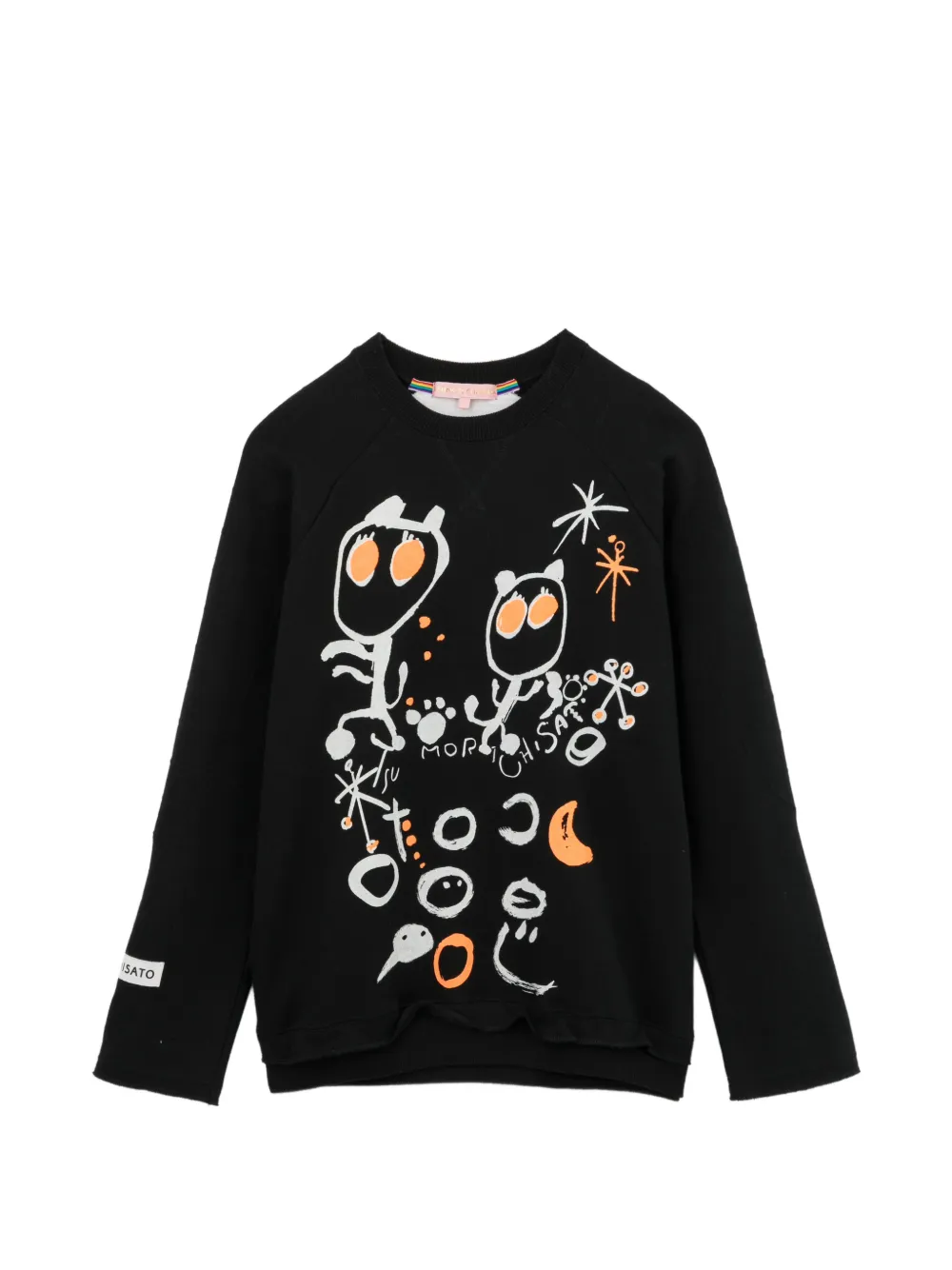Tsumori Chisato pull à imprimé graphique et manches raglan - Noir Tsumori Chisato pull à imprimé graphique et manches raglan - Noir