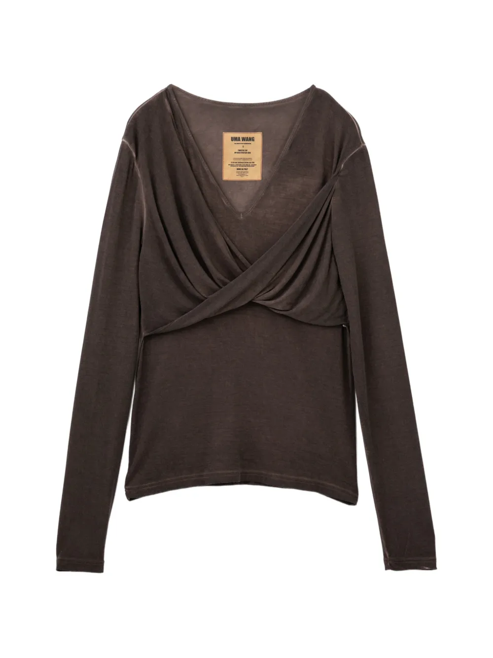 Uma Wang Top a maniche lunghe - Marrone