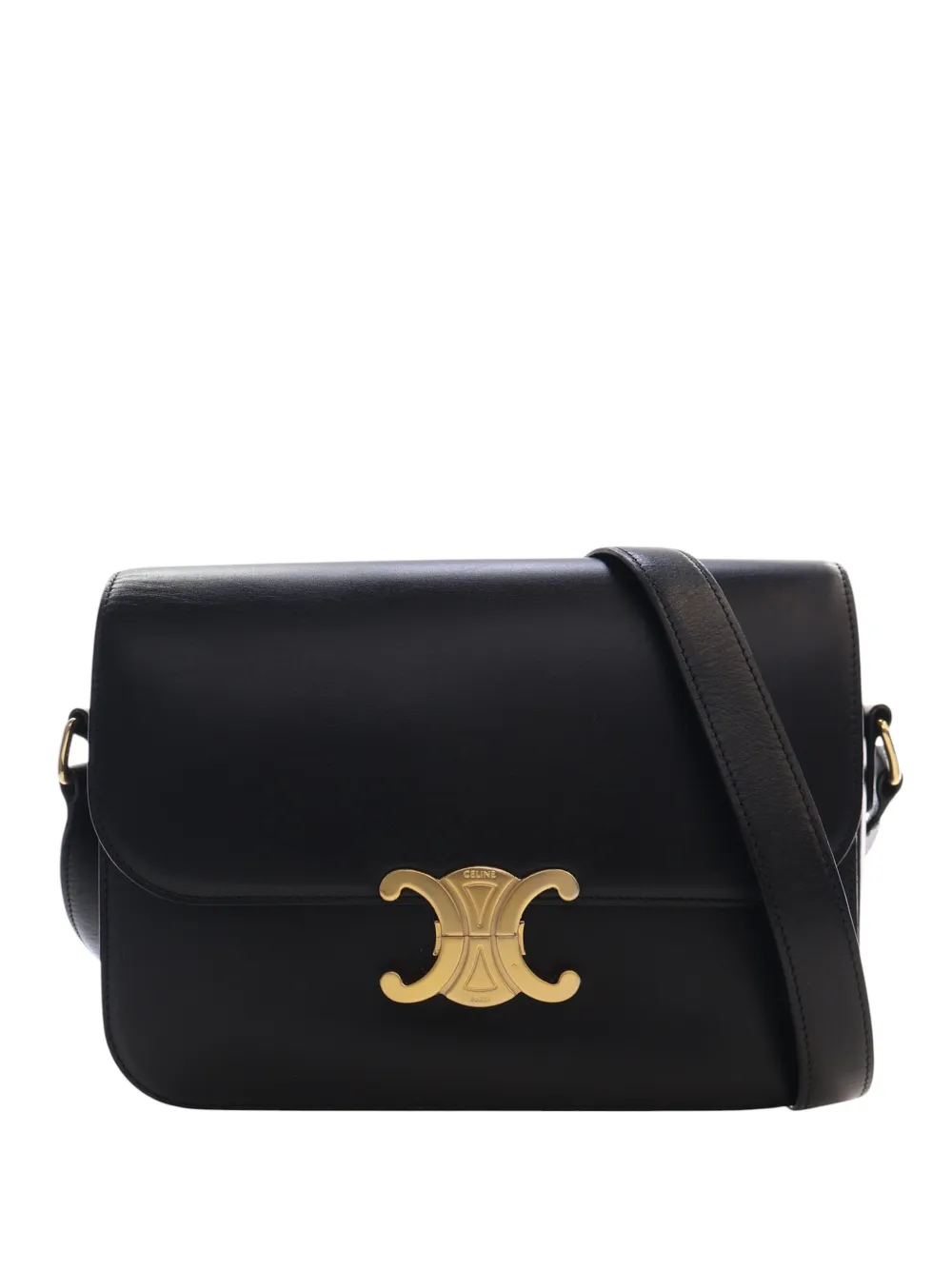 Celine Pre-Owned 2018 Classique Shiny Calfskin Triomphe crossbody bag - Schwarz