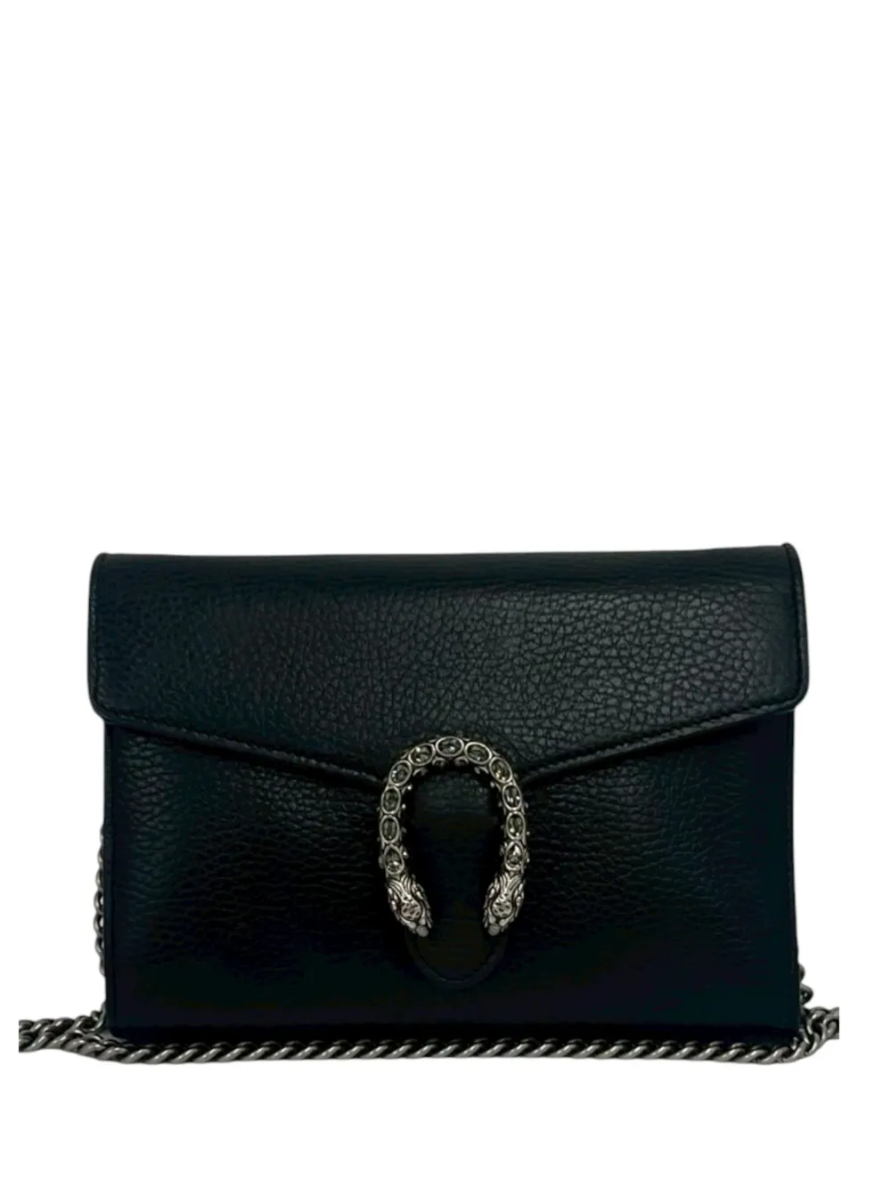 Gucci Pre-Owned 2016-2026 Calfskin Dionysus Wallet on Chain crossbody bag - Nero