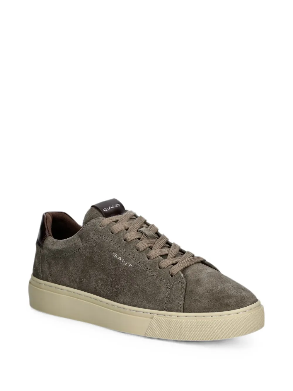 Gant suede logo-embroidery sneakers Groen