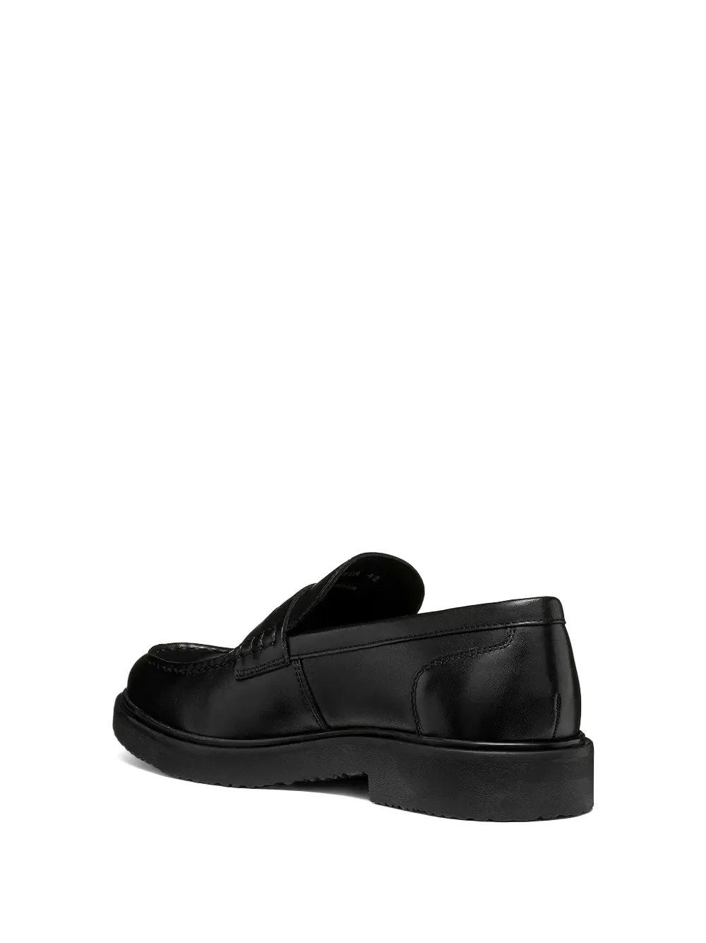 Geox leather penny-slot loafers Zwart