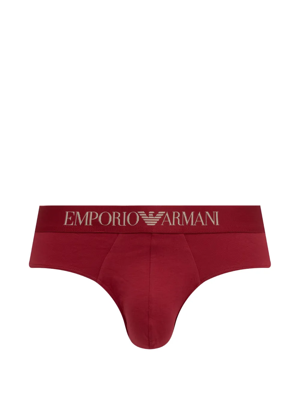 Emporio Armani Twee slips met logoband Rood