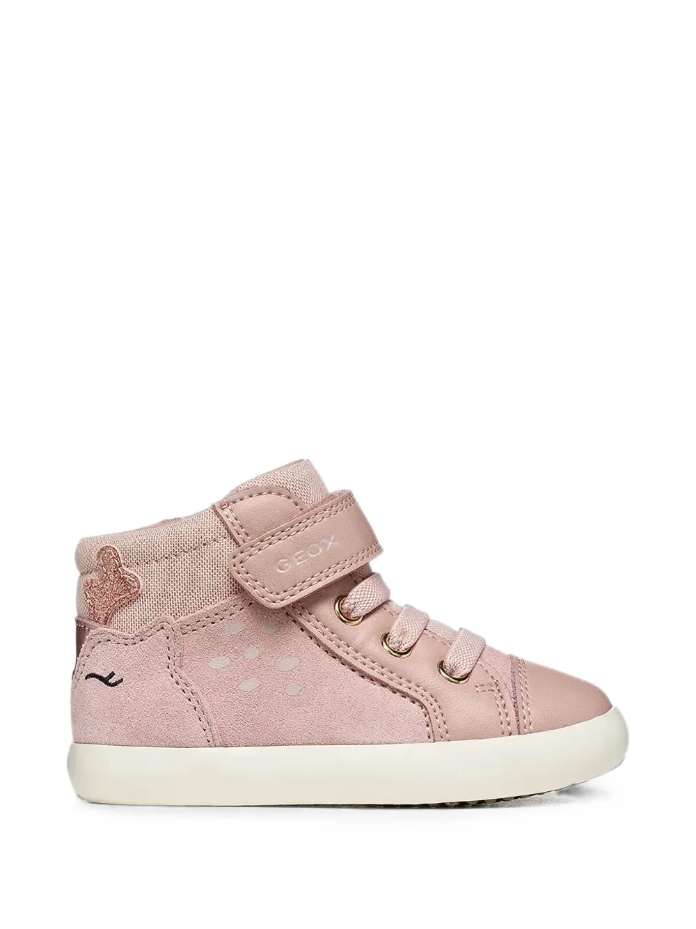 Geox Kids Gisli touch-strap high-top sneakers Roze