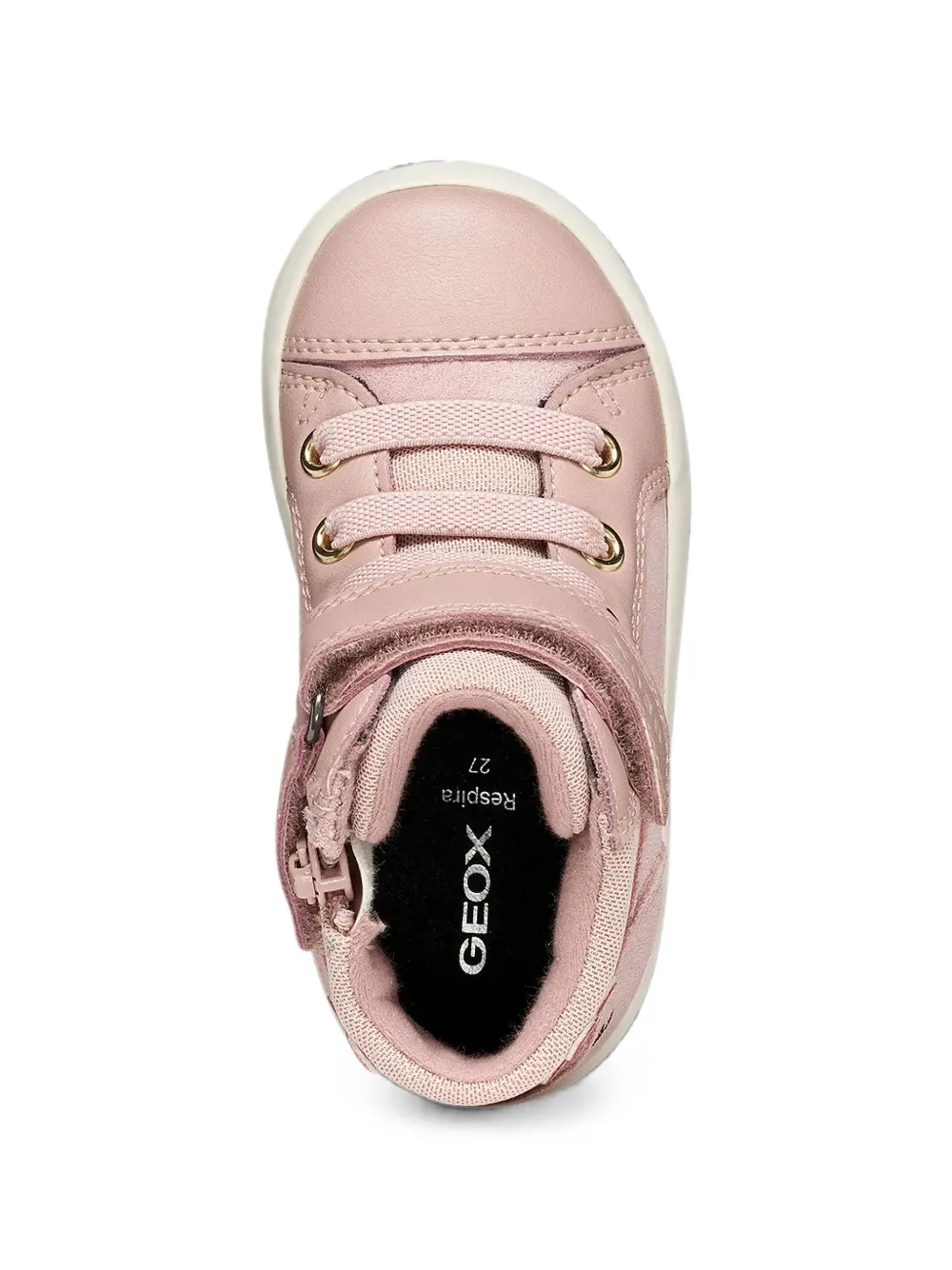 Geox Kids Gisli touch-strap high-top sneakers Roze