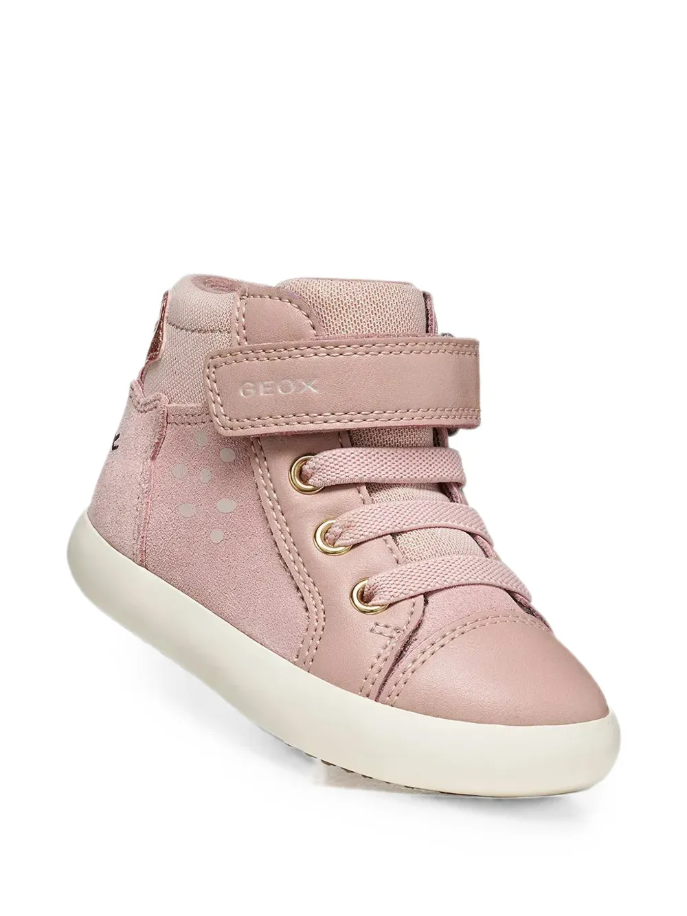 Geox Kids Gisli touch-strap high-top sneakers Roze