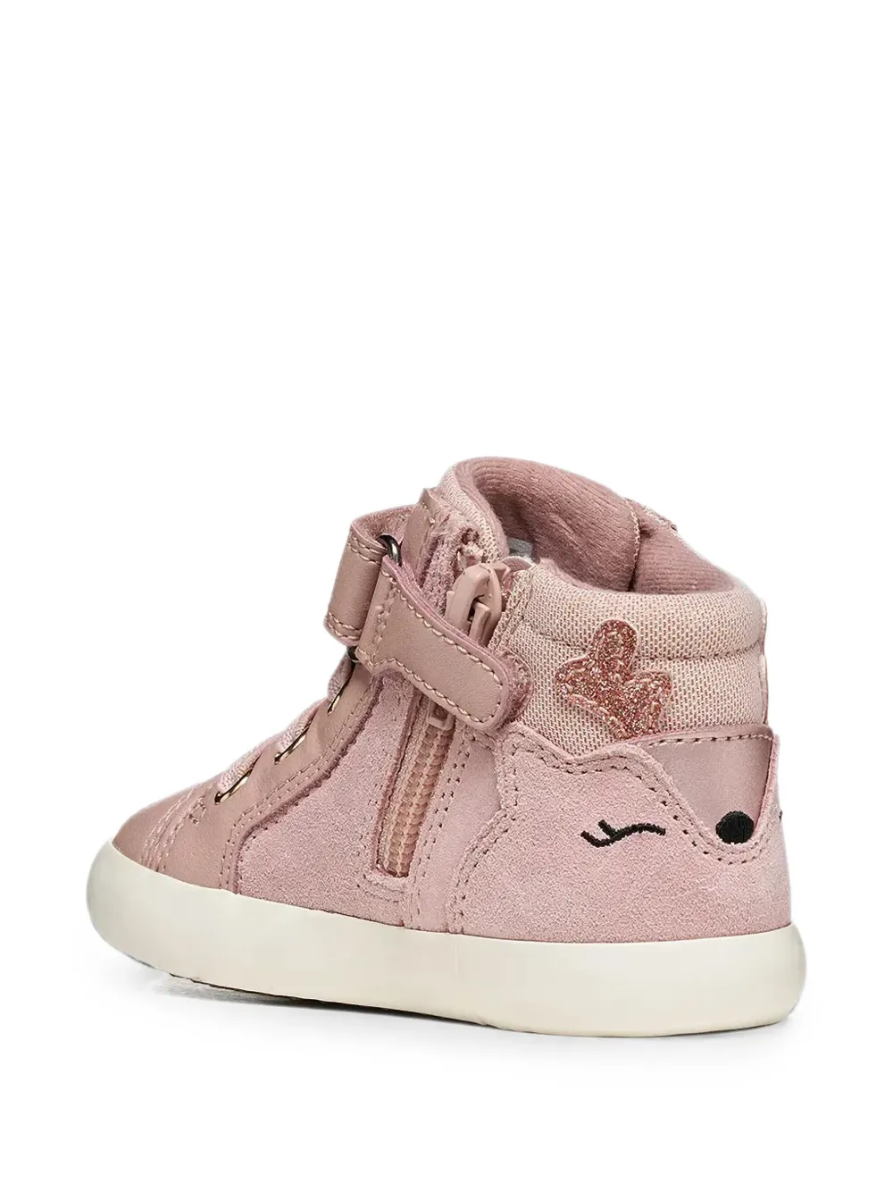 Geox Kids Gisli touch-strap high-top sneakers Roze