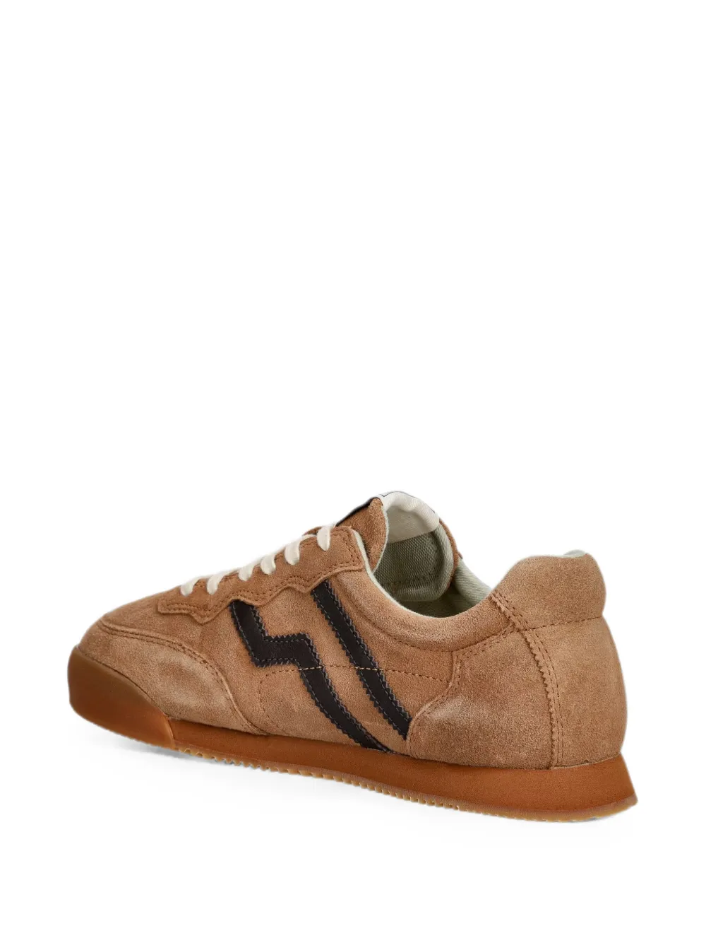 Gant Beylana suède sneakers met logo-patch Bruin