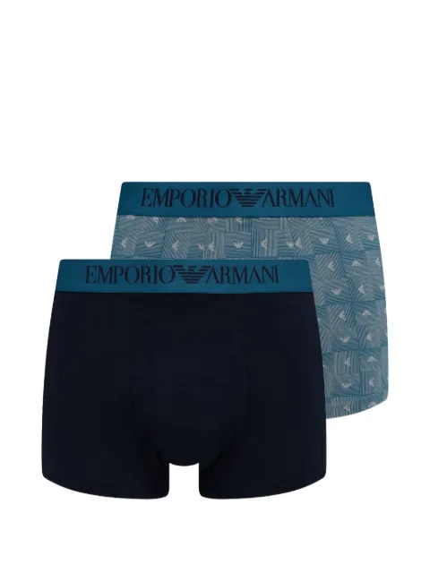 Emporio Armani set de dos bóxeres con logo en la pretina