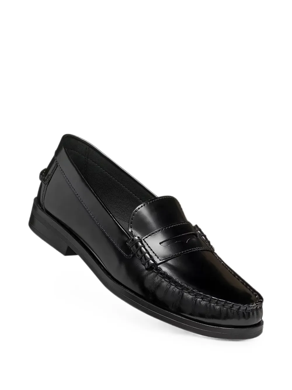 Geox Noemen polished-finish penny loafers Zwart