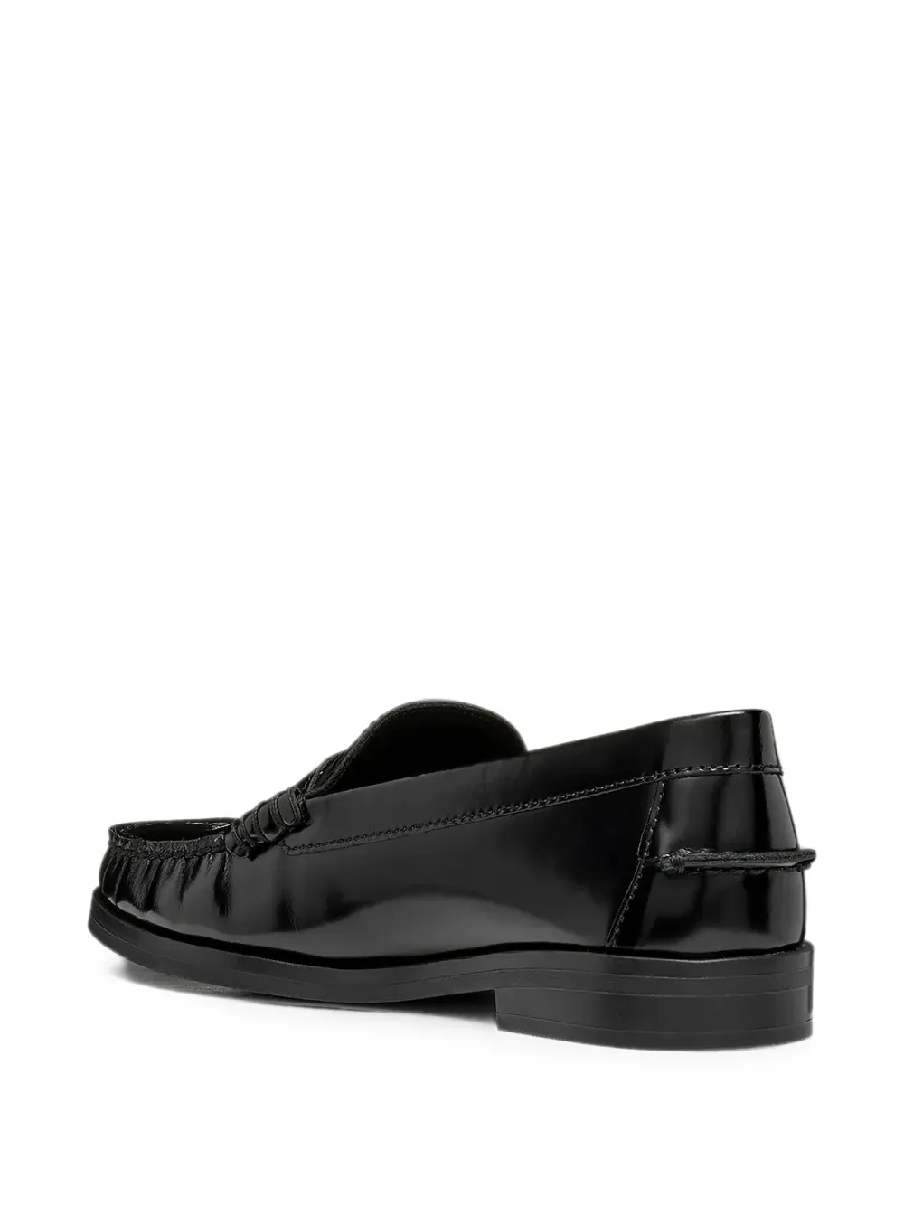 Geox Noemen polished-finish penny loafers Zwart