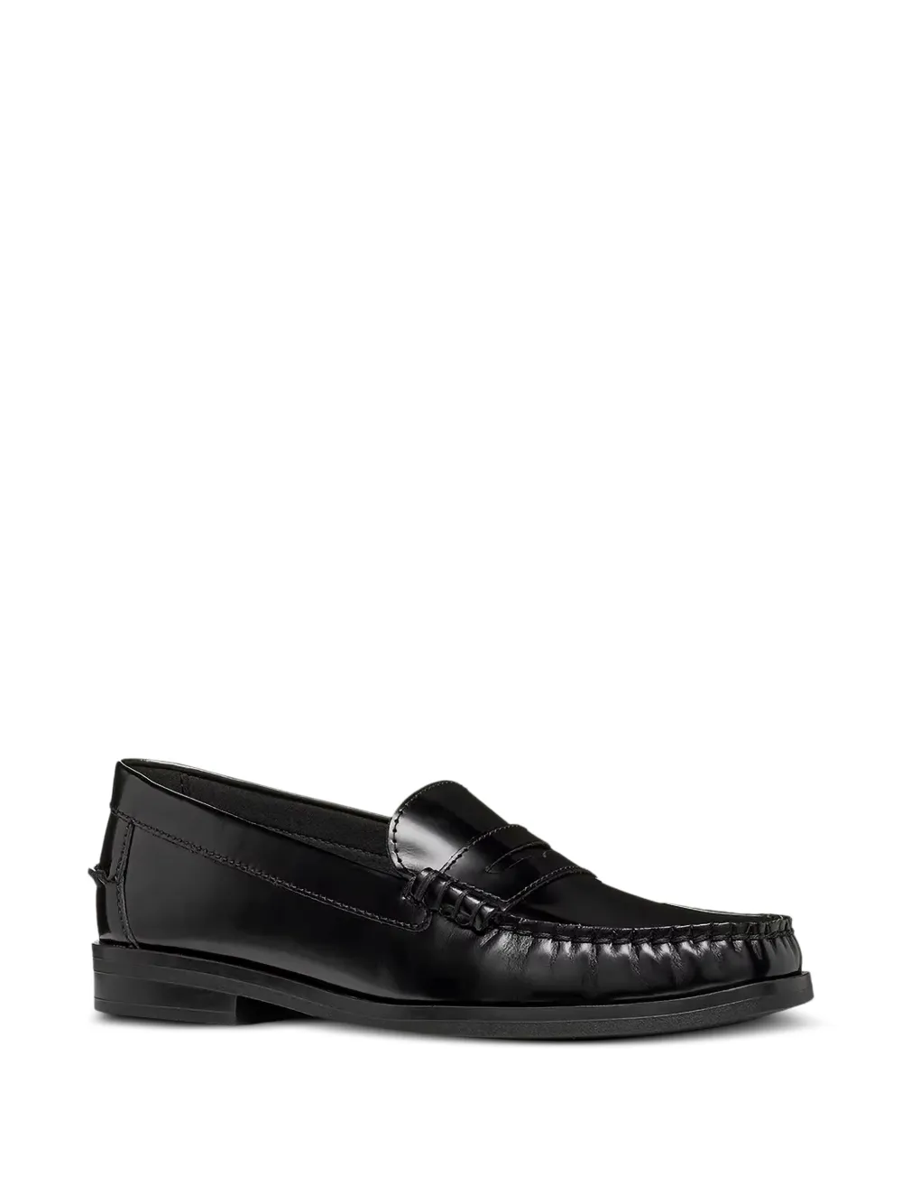 Geox Noemen polished-finish penny loafers Zwart
