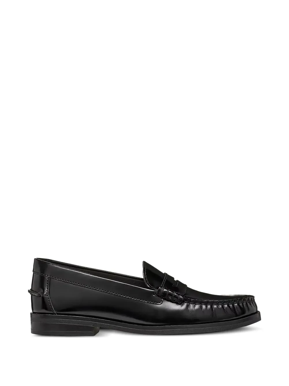 Geox Noemen polished-finish penny loafers Zwart