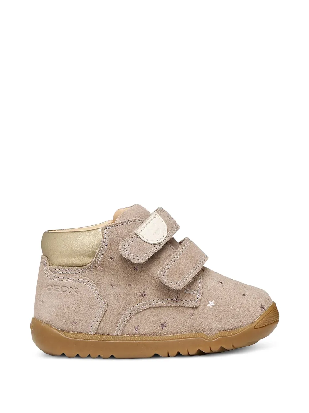 Geox Kids Macchia star-print touch-strap sneakers - Toni neutri