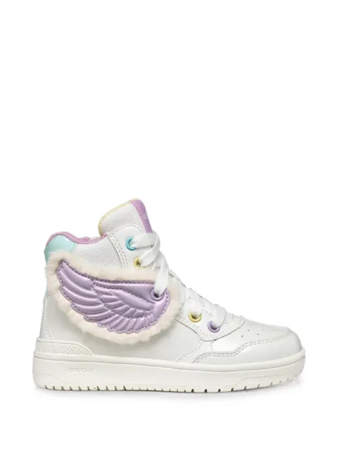 Geox Kids ウィングパッチ ハイカットスニーカー