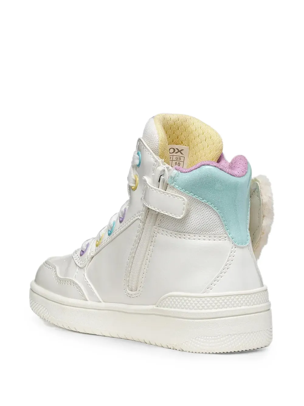 Geox Kids High-top sneakers met vleugelpatch Wit