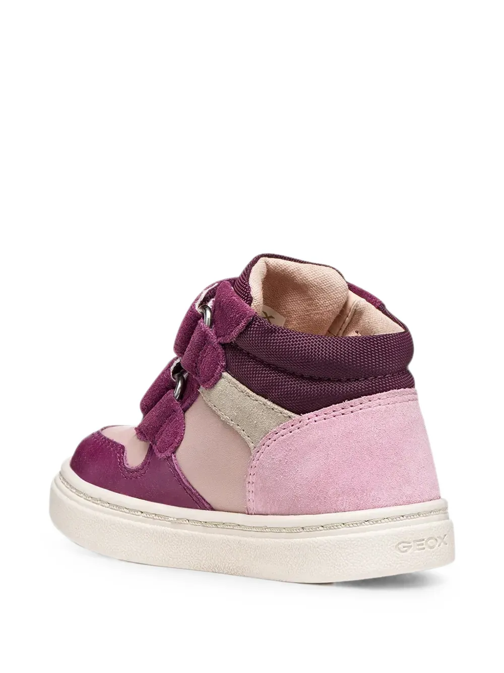 Geox Kids Nashik touch-strap colour-block sneakers Paars