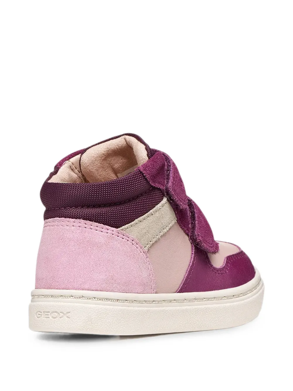 Geox Kids Nashik touch-strap colour-block sneakers Paars