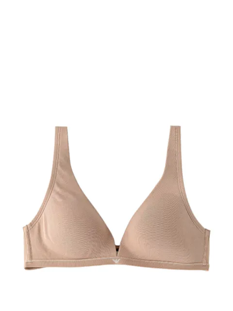 Emporio Armani brasier estilo triángulo con logo bordado