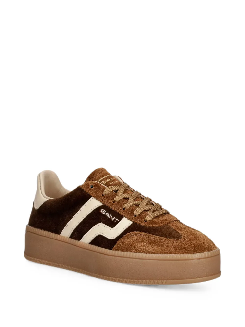 Gant Sneakers met suède vlakken Bruin