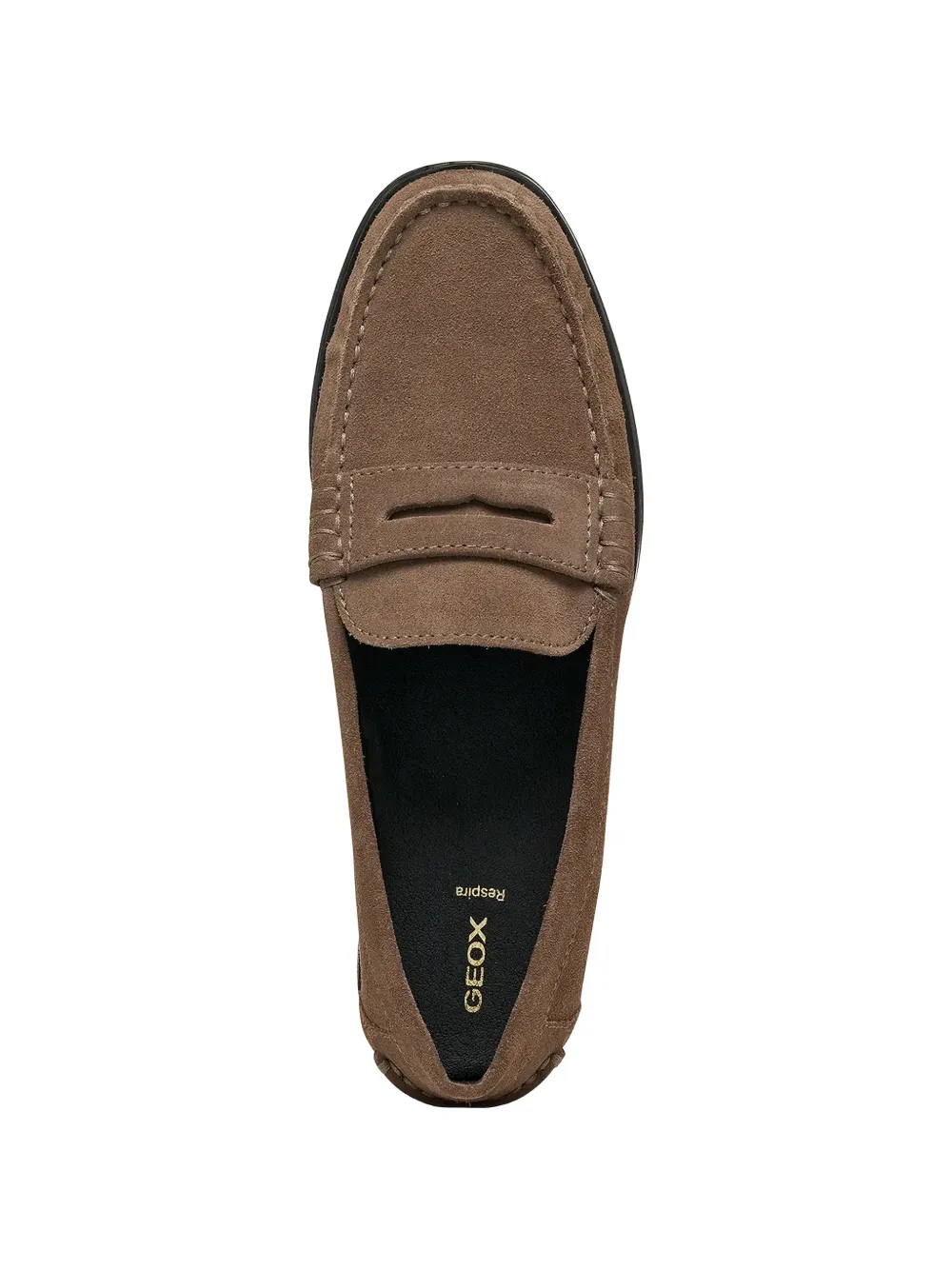 Geox Noemen suede penny loafers Bruin