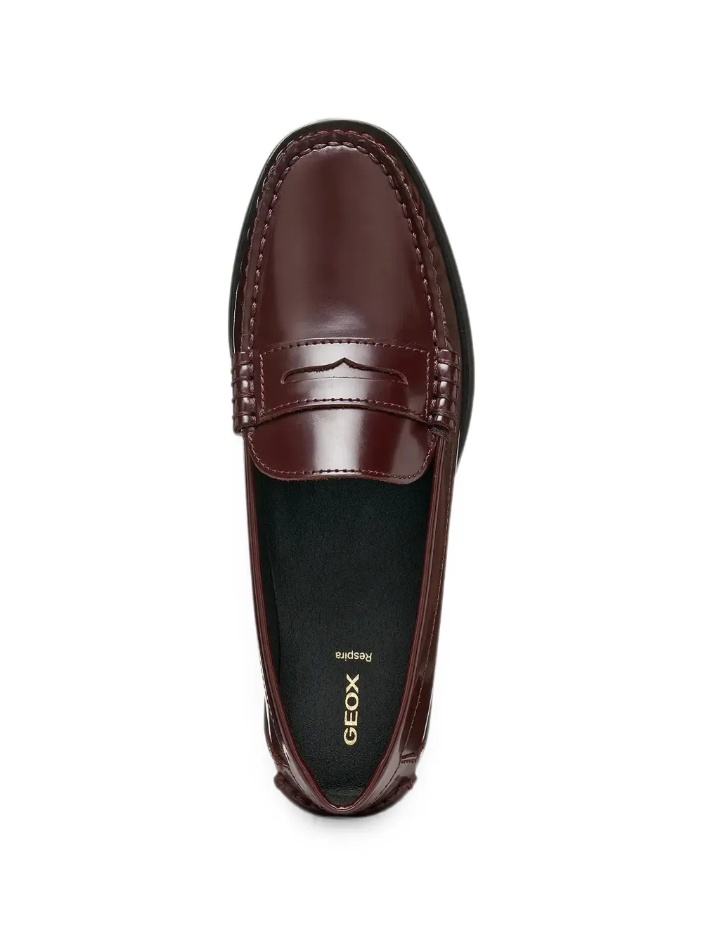 Geox Noemen polished-finish penny loafers Rood