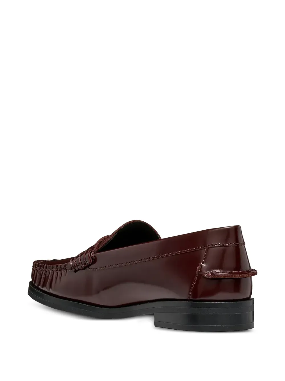 Geox Noemen polished-finish penny loafers Rood