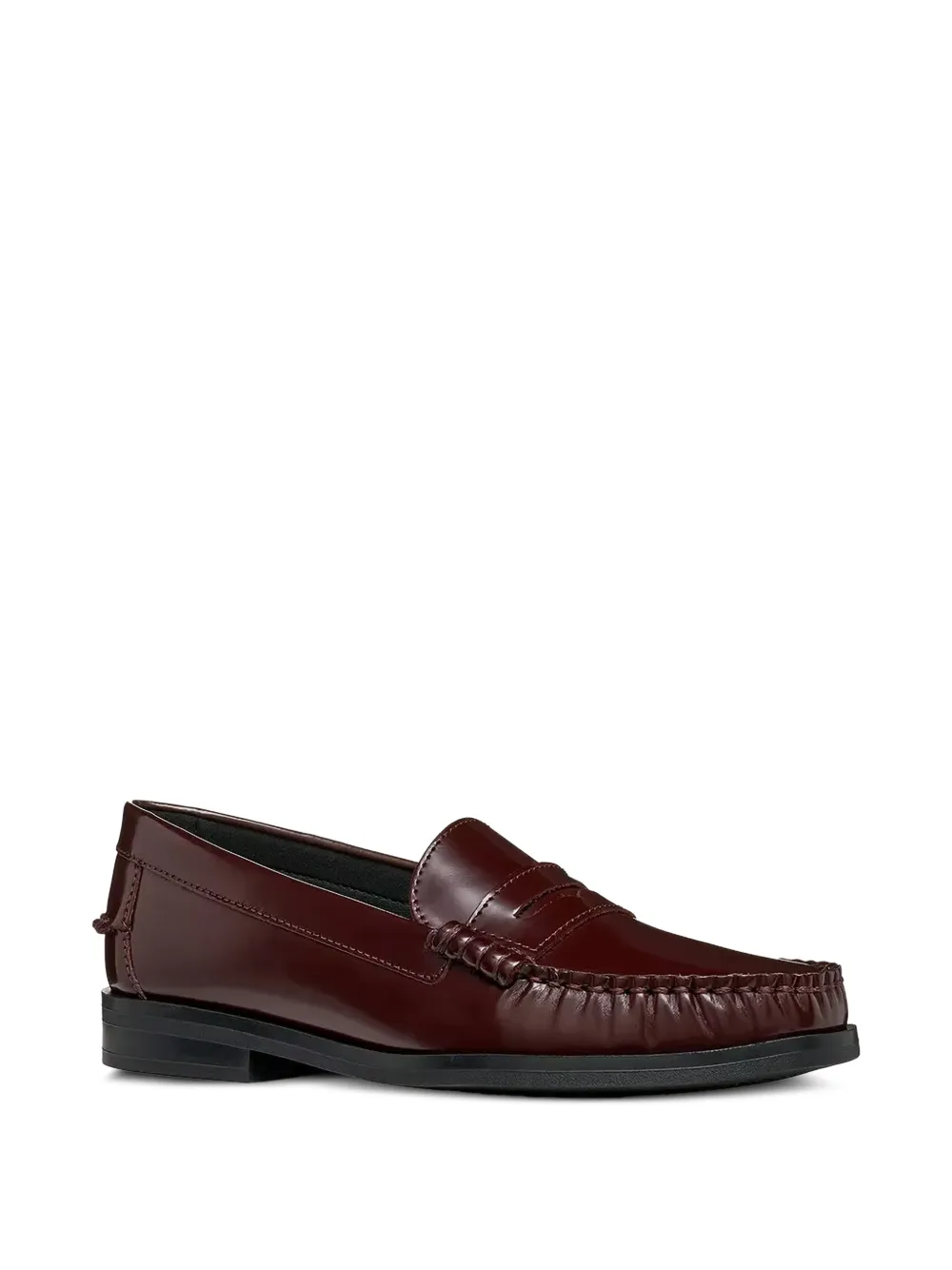 Geox Noemen polished-finish penny loafers Rood