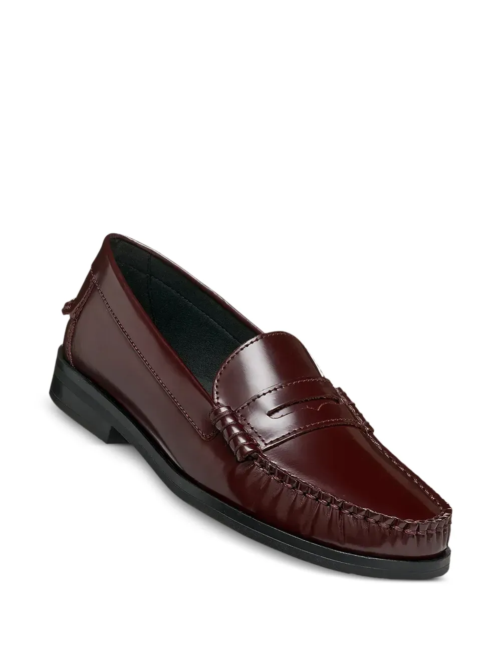 Geox Noemen polished-finish penny loafers Rood