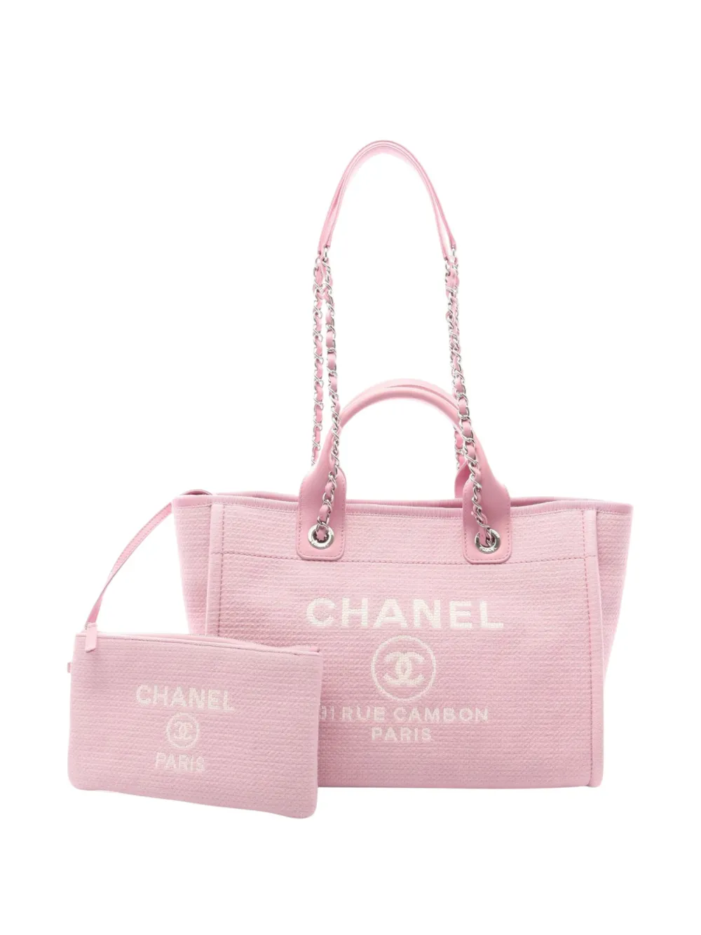 CHANEL Pre-Owned 2021-2026 Small Canvas Deauville tote bag - Rosa