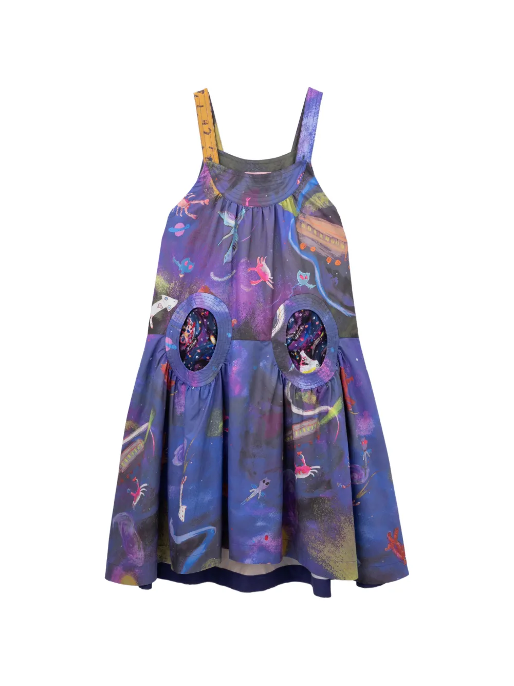 Tsumori Chisato robe à imprimé graphique - Bleu Tsumori Chisato robe à imprimé graphique - Bleu