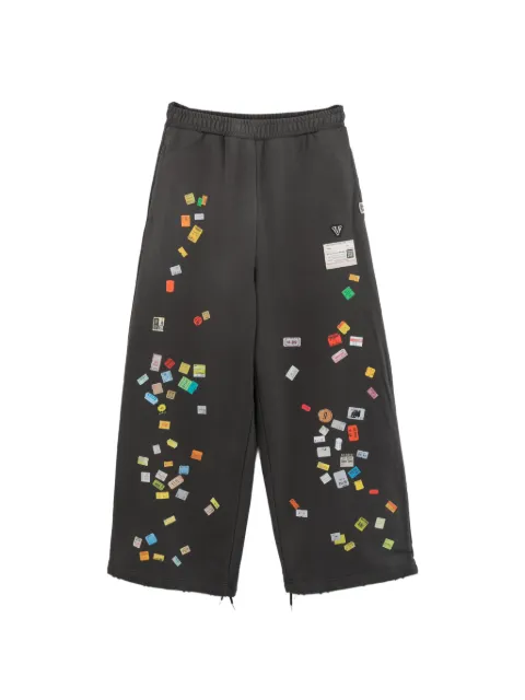 Maison MIHARA YASUHIRO price-tag sticker printed wide sweat pants