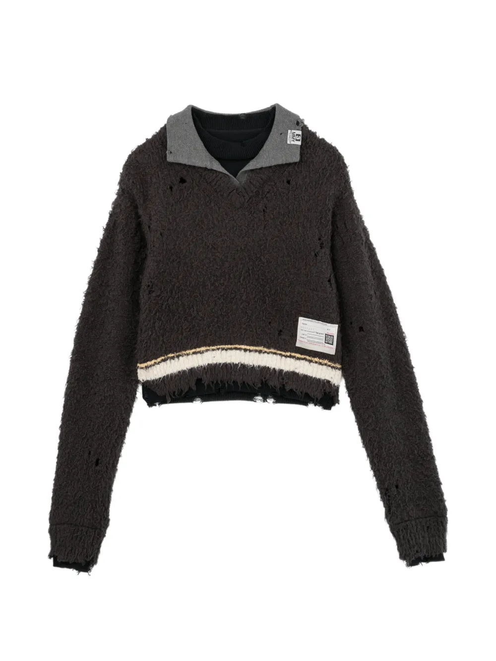 Maison MIHARA YASUHIRO triple layered sweater - Black