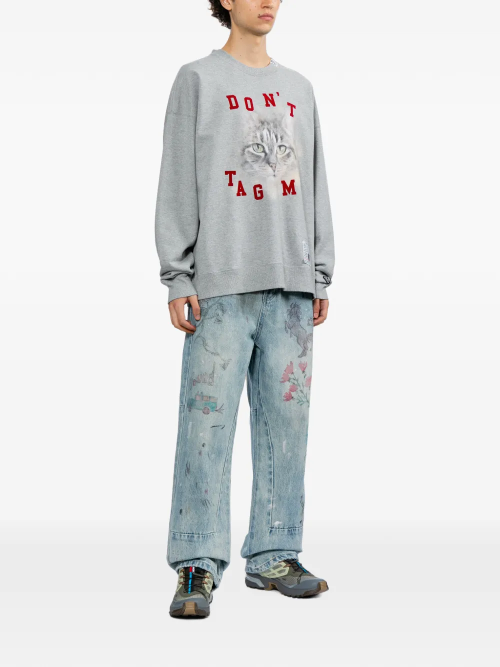 Maison MIHARA YASUHIRO Sweater met print Grijs