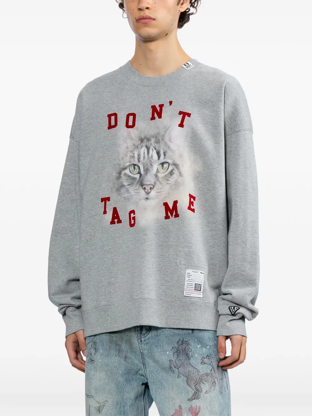 Maison MIHARA YASUHIRO Sweater met print Grijs