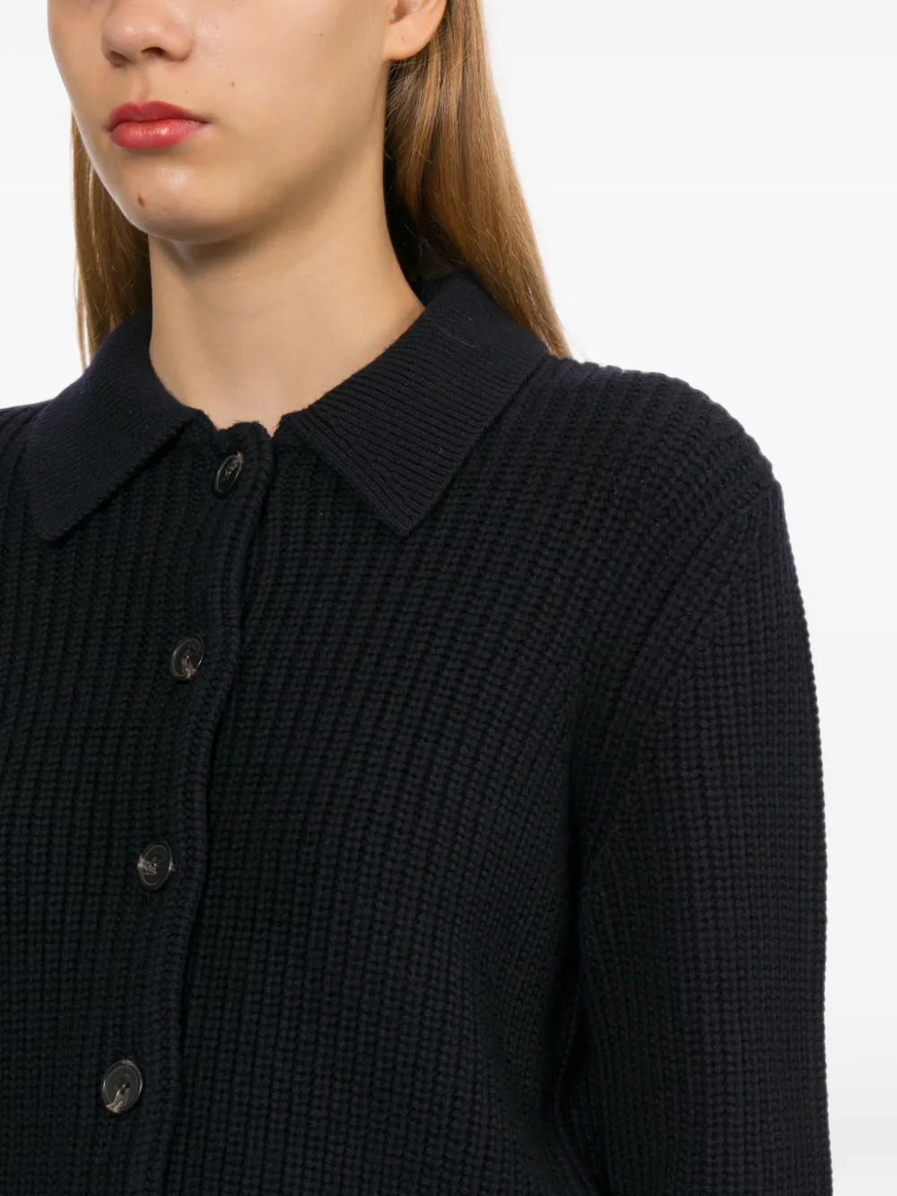 A.P.C. Button-up vest Blauw