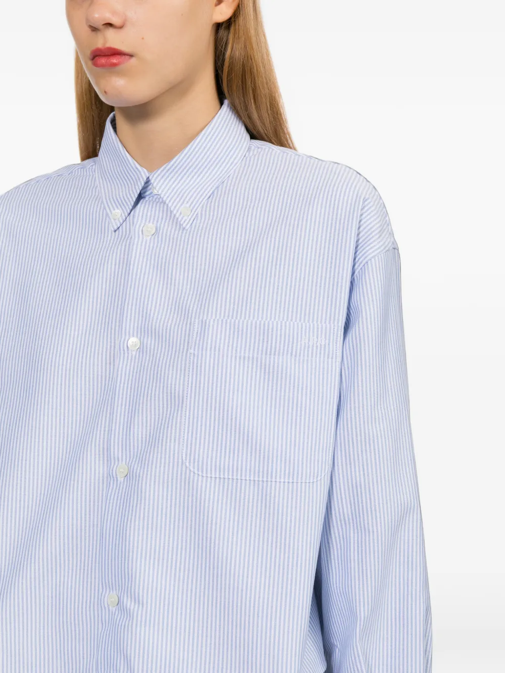 A.P.C. Gestreept shirt Blauw