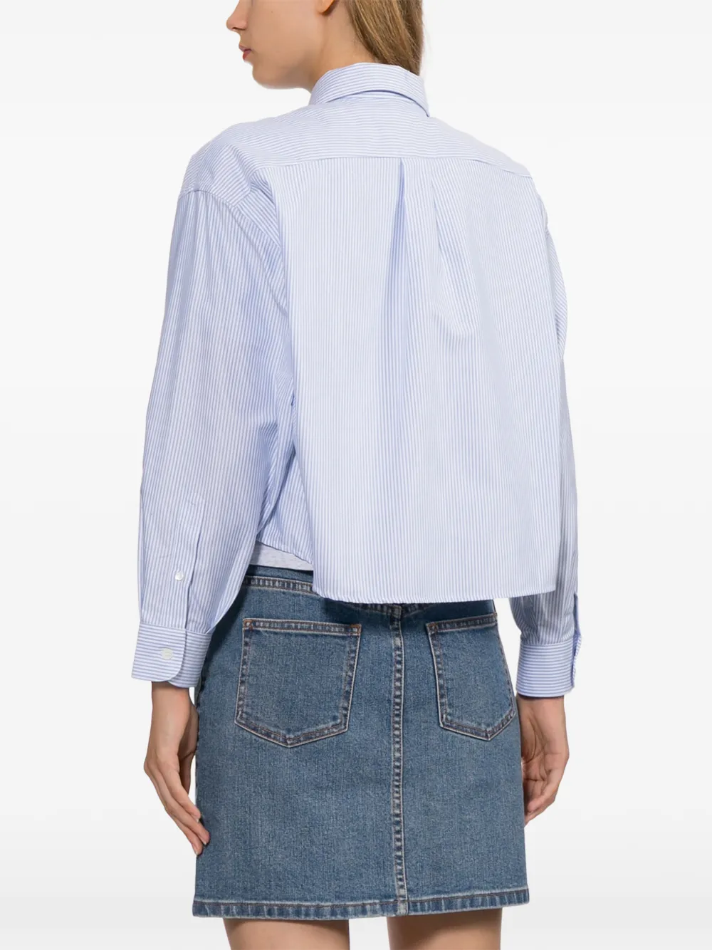 A.P.C. Gestreept shirt Blauw
