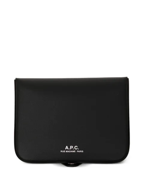 A.P.C. logo-print leather wallet