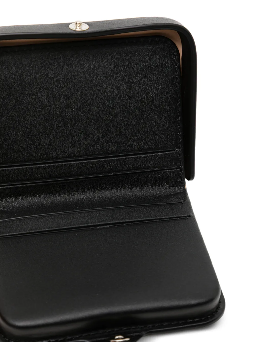 A.P.C. Leren portemonnee met logoprint Zwart
