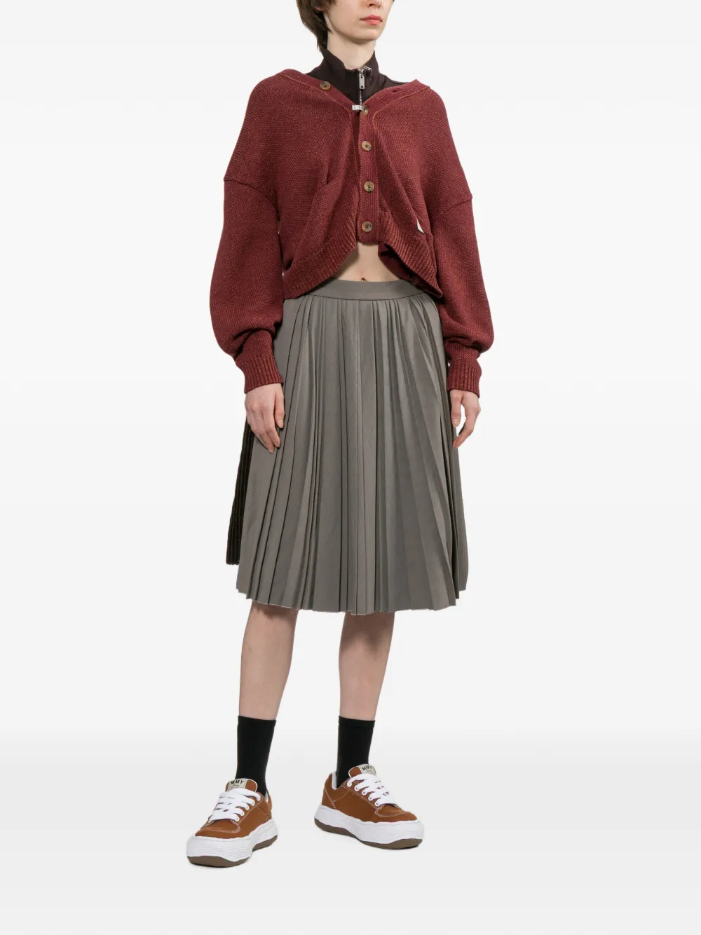 Maison MIHARA YASUHIRO Kabelgebreid vest Rood