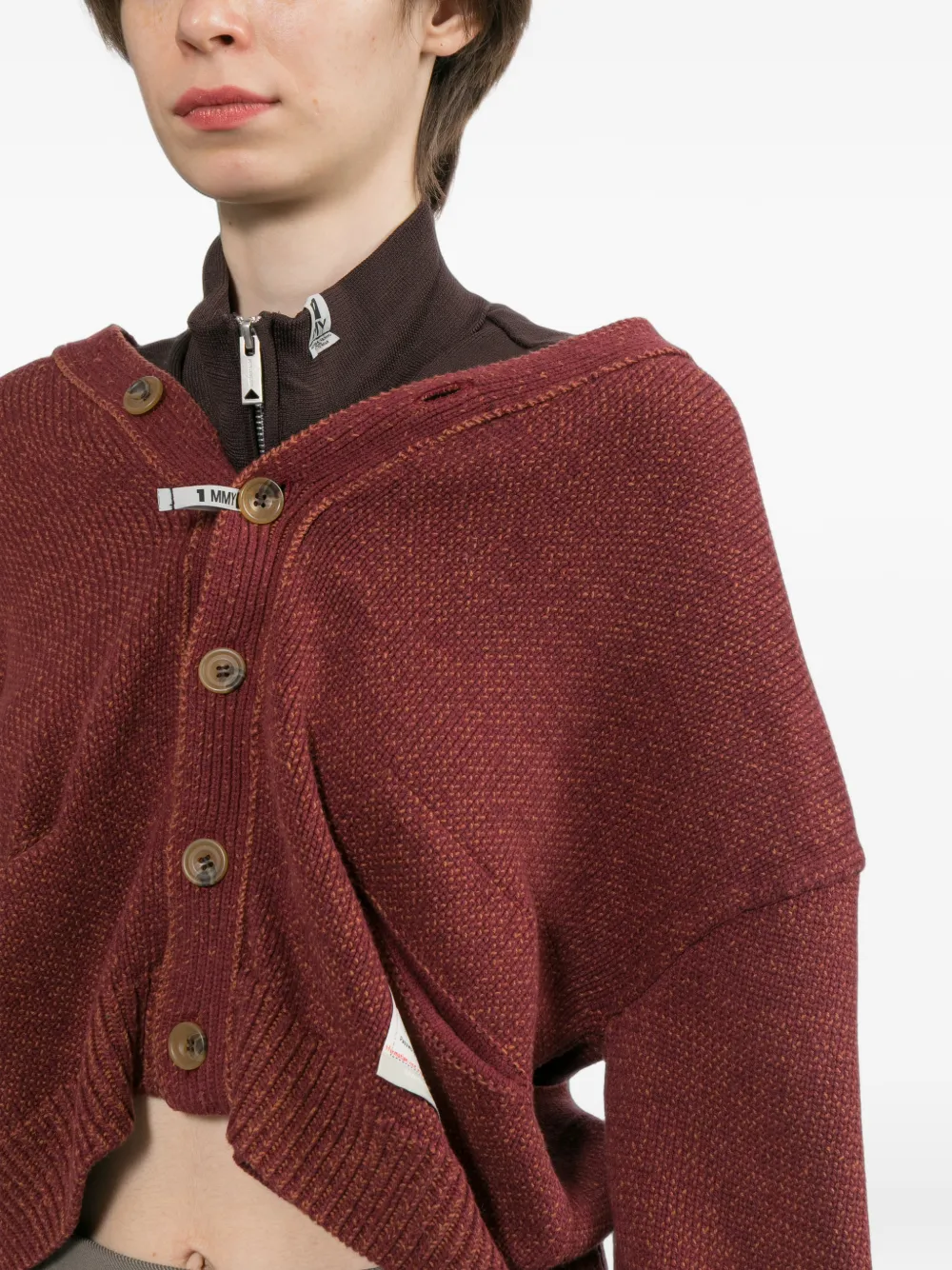 Maison MIHARA YASUHIRO Kabelgebreid vest Rood