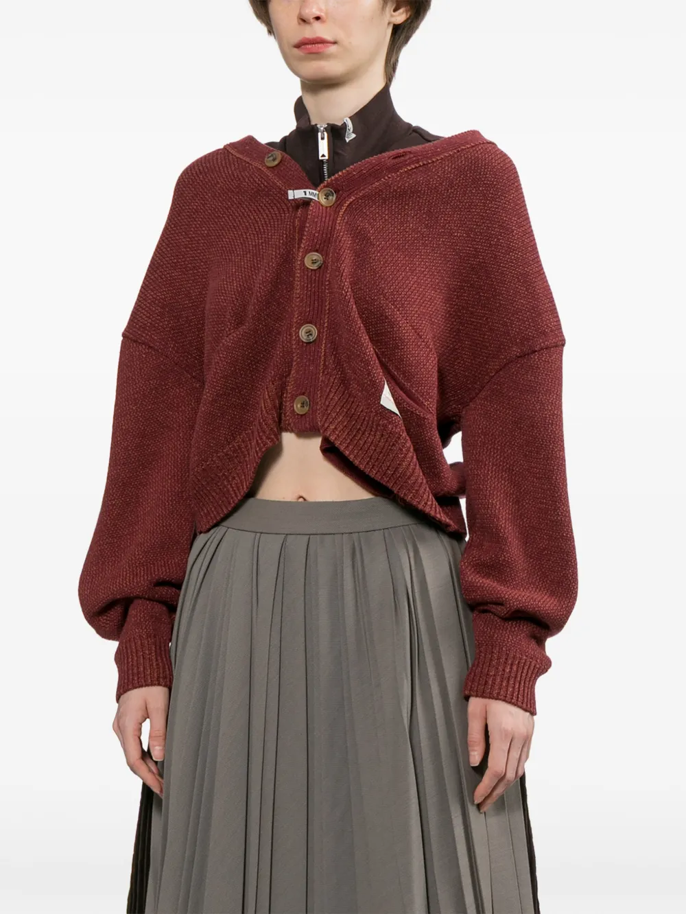 Maison MIHARA YASUHIRO Kabelgebreid vest Rood