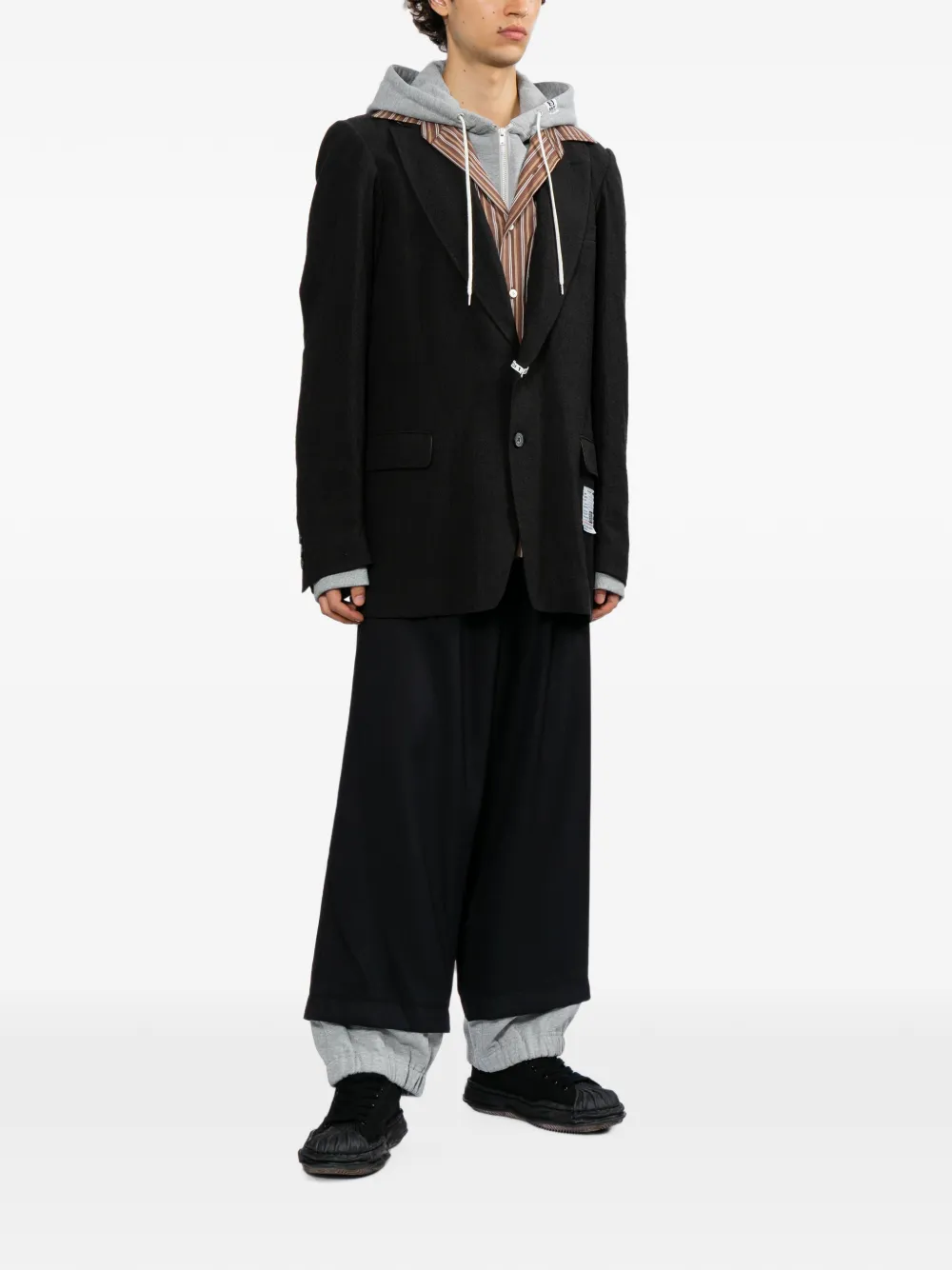 Maison MIHARA YASUHIRO Broek met zak en logo-patch Zwart