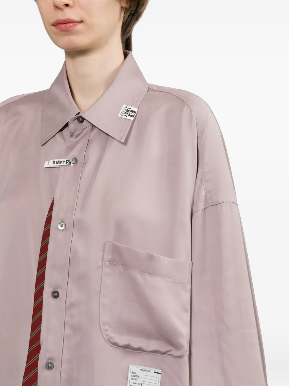 Maison MIHARA YASUHIRO Shirt met borstzak Roze